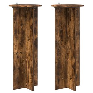 vidaXL Stojan na rostliny 2 ks Kouřov&yacute; dub &Oslash;40 x 100 cm