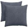 vidaXL Pohovkov&eacute; pol&scaron;t&aacute;ře 2 pcs Tmavě &scaron;ed&aacute; 45 x 45 cm Žebrovan&aacute; l&aacute;tka