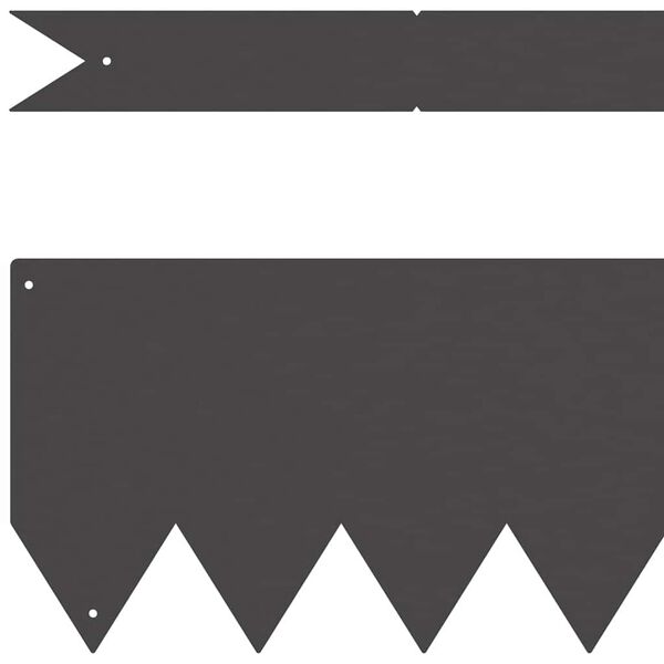 vidaXL Okraj tr&aacute;vn&iacute;ku 10 pcs Čern&aacute; 100 x 0,05 x 20 cm