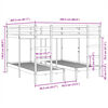 vidaXL Rám trojité patrové postele bílý 200x200/80x200 cm borovice