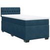 vidaXL Box spring postel s matrac&iacute; tmavě modr&aacute; 90x200 cm samet