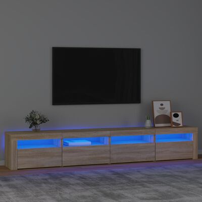 vidaXL TV skříňka s LED osvětlením dub sonoma 240x35x40 cm
