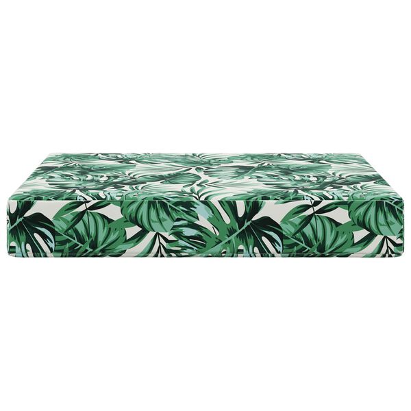 vidaXL Venkovn&iacute; pol&scaron;t&aacute;ř na pohovku Vzor listů 60 x 60 x 8 cm Polyester