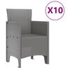 vidaXL Zahradní jídelní souprava 11 pcs Světle šedá Polypropylen