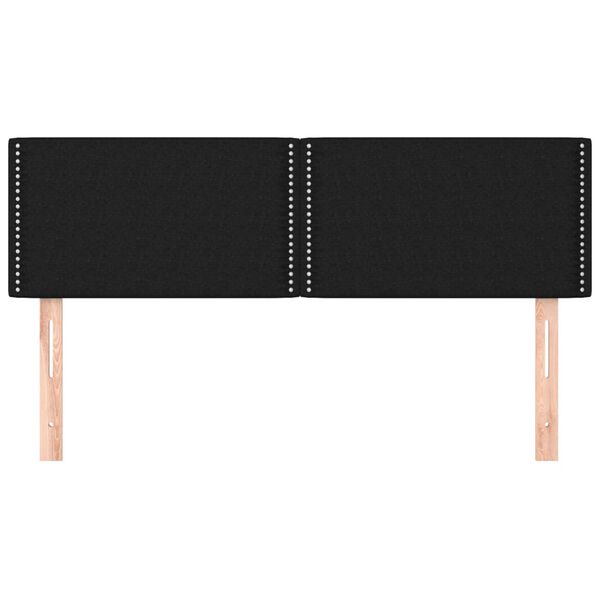 vidaXL Čela postele 2 ks čern&aacute; 72 x 5 x 78/88 cm textil