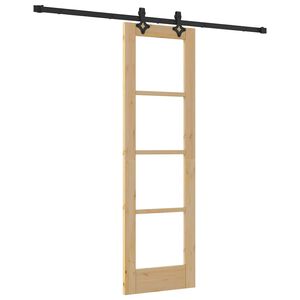 vidaXL Posuvn&eacute; dveře ORKDAL 61 x 198,5 cm Masivn&iacute; borov&eacute; dřevo a sklo