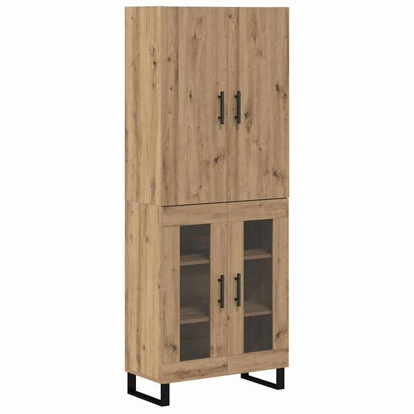 vidaXL Vysok&yacute; bufet 2 pcs Artisanov&yacute; dub 69,5 x 34 x 180 cm