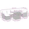 vidaXL 8dílná zahradní sedací souprava s poduškami šedá polyratan