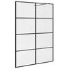 vidaXL Z&aacute;stěna do průchoz&iacute; sprchy čir&eacute; ESG sklo 140 x 195 cm čern&aacute;