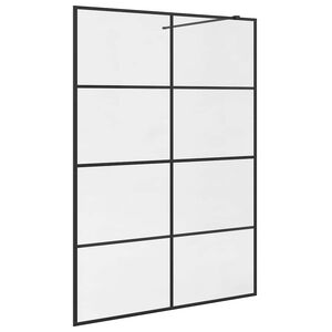 vidaXL Z&aacute;stěna do průchoz&iacute; sprchy čir&eacute; ESG sklo 140 x 195 cm čern&aacute;