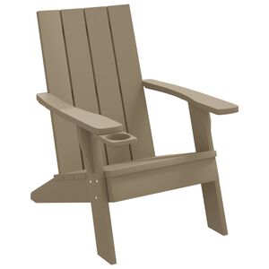 vidaXL Zahradn&iacute; židle Adirondack světle hněd&aacute; 75 x 88,5 x 89,5 cm PP