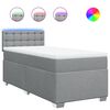 vidaXL Box spring postel s matrac&iacute; světle &scaron;ed&aacute; 80 x 200 cm textil
