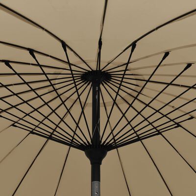 vidaXL Zahradní slunečník s hliníkovou tyčí 270 cm taupe