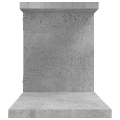 vidaXL Nástěnná TV police betonově šedá 125 x 18 x 23 cm dřevotříska