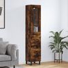 vidaXL Skř&iacute;ň highboard kouřov&yacute; dub 34,5 x 34 x 180 cm kompozitn&iacute; dřevo