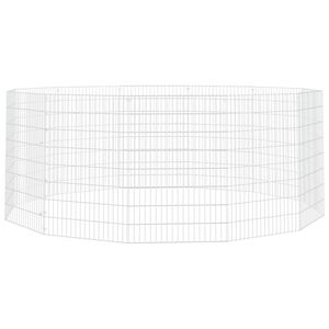 vidaXL Ohr&aacute;dka pro zv&iacute;řata 12 panelů 54 x 80 cm pozinkovan&eacute; železo