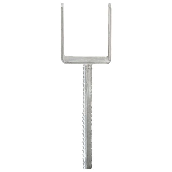 vidaXL Plotov&eacute; kotvy 6 ks stř&iacute;brn&eacute; 10 x 6 x 30 cm pozinkovan&aacute; ocel