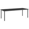 vidaXL Venkovn&iacute; j&iacute;deln&iacute; stůl antracitov&yacute; 220 x 90 x 75 cm sklo a ocel