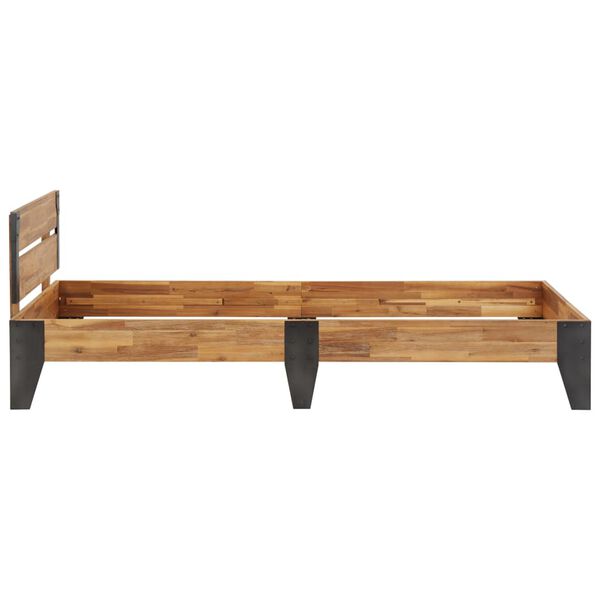 vidaXL R&aacute;m postele masivn&iacute; ak&aacute;ciov&eacute; dřevo brou&scaron;en&yacute; povrch 90 x 200 cm