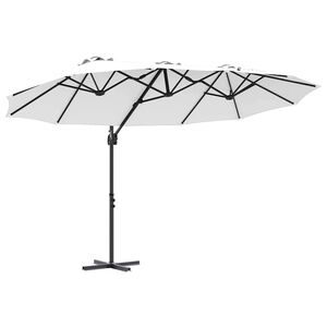 vidaXL Slunečn&iacute;k P&iacute;skov&aacute; 372 x 198 x 243 cm Polyester a hlin&iacute;k