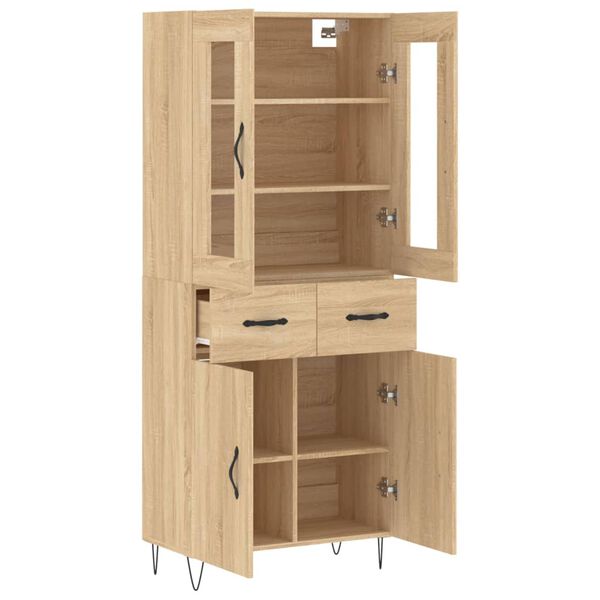 vidaXL Skř&iacute;ň highboard dub sonoma 69,5 x 34 x 180 cm kompozitn&iacute; dřevo
