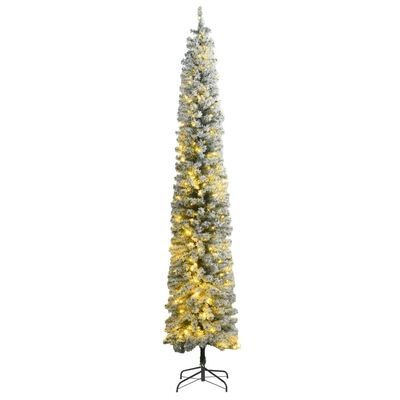vidaXL Umělý vánoční stromek s 300 LED zasněžený 300 cm