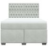 vidaXL Box spring postel s matrac&iacute; světle &scaron;ed&aacute; 140x190 cm samet