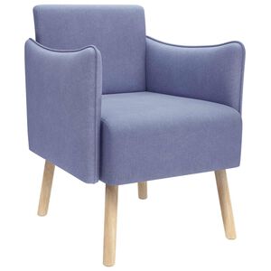 vidaXL Akcentn&iacute; židle Modr&aacute; dž&iacute;novina Textil