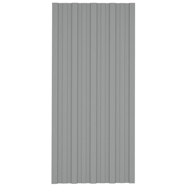 vidaXL Stře&scaron;n&iacute; panel 36 pcs &Scaron;ed&yacute; 100 x 45 cm Pozinkovan&aacute; ocel