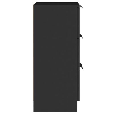 vidaXL Příborníky 2 ks černé 30 x 30 x 70 cm kompozitní dřevo