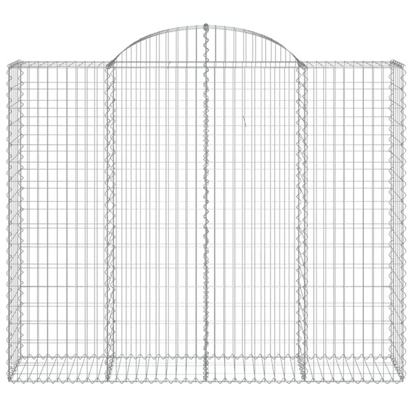 vidaXL Klenut&eacute; gabionov&eacute; ko&scaron;e 15ks 200x50x160/180cm pozinkovan&eacute; železo