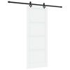vidaXL Posuvn&eacute; dveře ORKDAL 83 x 211 cm Kompozitn&iacute; dřevo B&iacute;l&aacute; a čern&aacute;