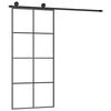vidaXL Posuvn&eacute; dveře s kov&aacute;n&iacute;m 90x205 cm ESG sklo a hlin&iacute;k
