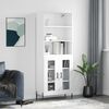 vidaXL Skř&iacute;ň highboard b&iacute;l&aacute; 69,5 x 34 x 180 cm kompozitn&iacute; dřevo