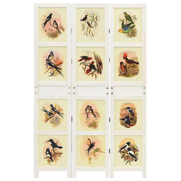 vidaXL Romdivider Panel B&iacute;l&aacute; 212 x 165 cm MDF