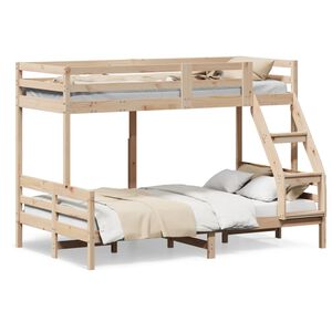 vidaXL Patrov&aacute; postel 80 x 200/120 x 200 cm masivn&iacute; borov&eacute; dřevo