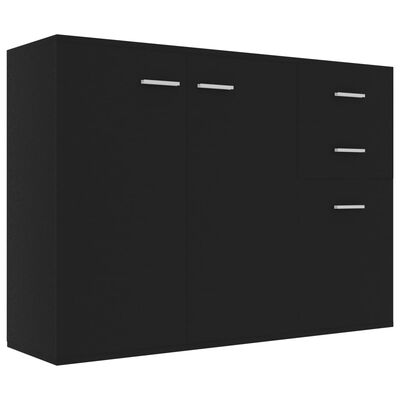 vidaXL Příborník černý 105 x 30 x 75 cm dřevotříska