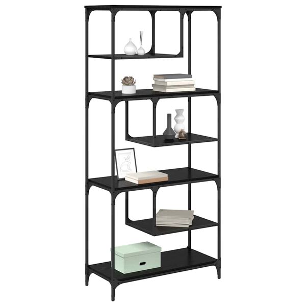 vidaXL knihovna Čern&yacute; dub 81 x 36 x 176 cm Kompozitn&iacute; dřevo