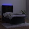 vidaXL Box spring postel s matrac&iacute; a LED čern&aacute; 100x200 cm samet