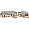 vidaXL Venkovn&iacute; pohovkov&aacute; souprava 8 pcs Př&iacute;rodn&iacute; a světle &scaron;ed&aacute;
