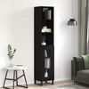 vidaXL Skř&iacute;ň highboard čern&aacute; 34,5 x 34 x 180 cm kompozitn&iacute; dřevo