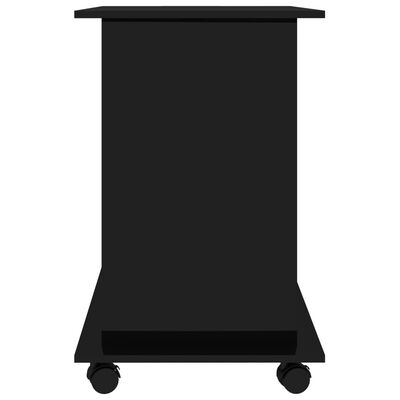 vidaXL Počítačový stůl černý s vysokým leskem 80x50x75 cm dřevotříska