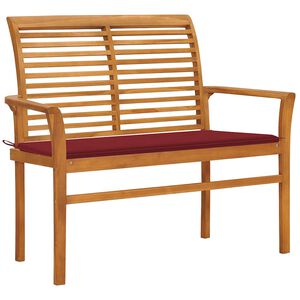 vidaXL Zahradn&iacute; lavice s v&iacute;novou podu&scaron;kou 112 cm masivn&iacute; teak