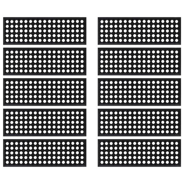 vidaXL N&aacute;&scaron;lapy na schody 10 ks 25 x 75 cm guma