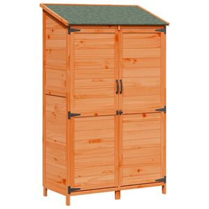 vidaXL Zahradn&iacute; shed Hněd&aacute; 106,5 x 56 x 176 cm Masivn&iacute; jedlov&eacute; dřevo