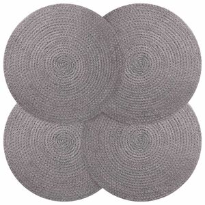 vidaXL Jutov&eacute; ubrusky 4 pcs &Scaron;ed&aacute; &Oslash; 30 cm 100% juta Tossa