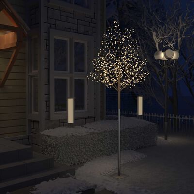 vidaXL Vánoční strom 600 LED teplé bílé světlo třešňový květ 300 cm