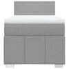 vidaXL Box spring postel s matrací světle šedá 80 x 200 cm textil