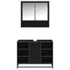 vidaXL Sada koupelnov&eacute;ho n&aacute;bytku 2 pcs Čern&yacute; dub kompozitn&iacute; dřevo