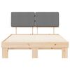 vidaXL R&aacute;m postele s čalouněn&yacute;m čelem s čelo Světle &scaron;ed&aacute; 120 x 190 cm